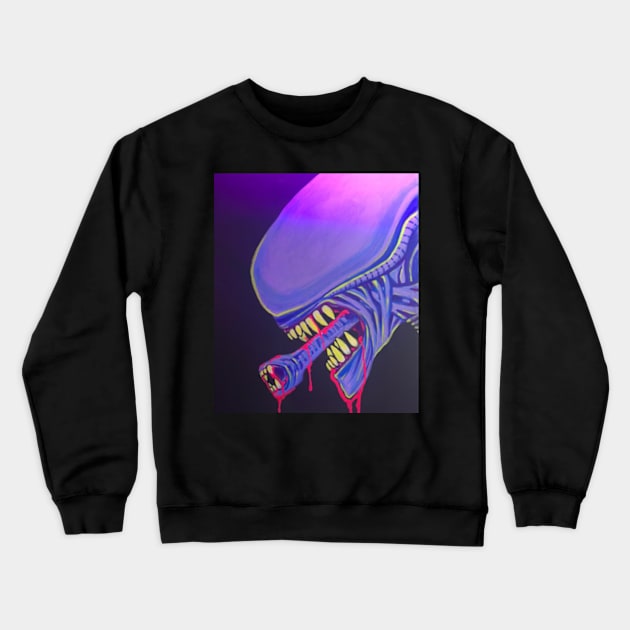 Neon alien Crewneck Sweatshirt by JustLeXXX